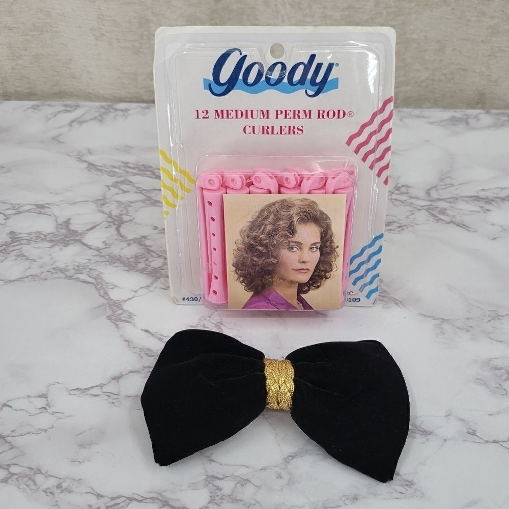GOODY Vintage 12 Medium Perm Rod's NIP plus bonus 80s Hair Barrett